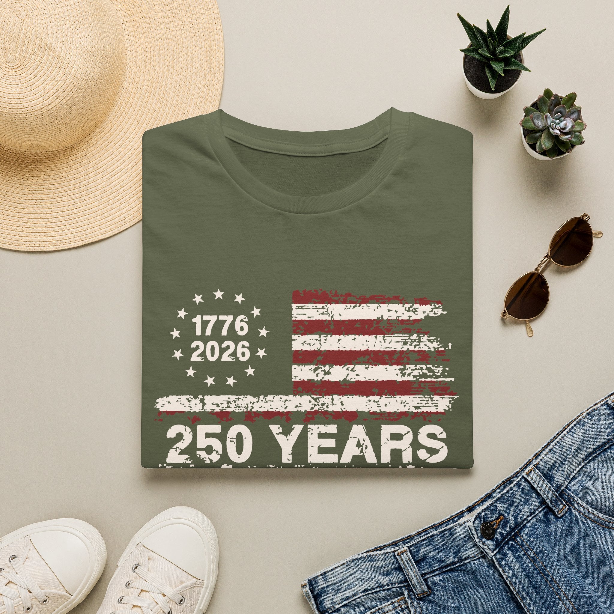 Distressed American Flag T-Shirt — Vintage USA Patriotic Tee