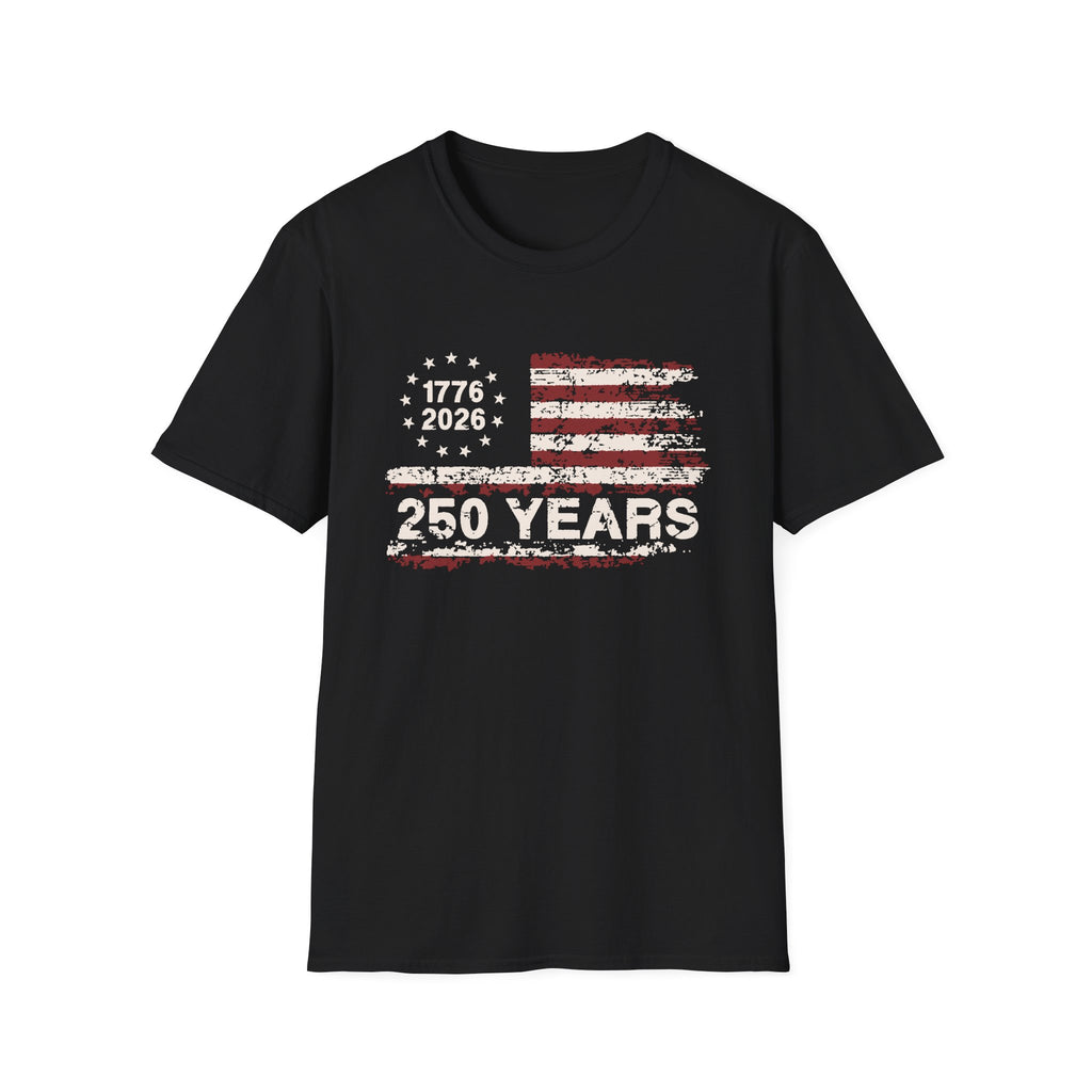 Distressed American Flag T-Shirt — Vintage USA Patriotic Tee