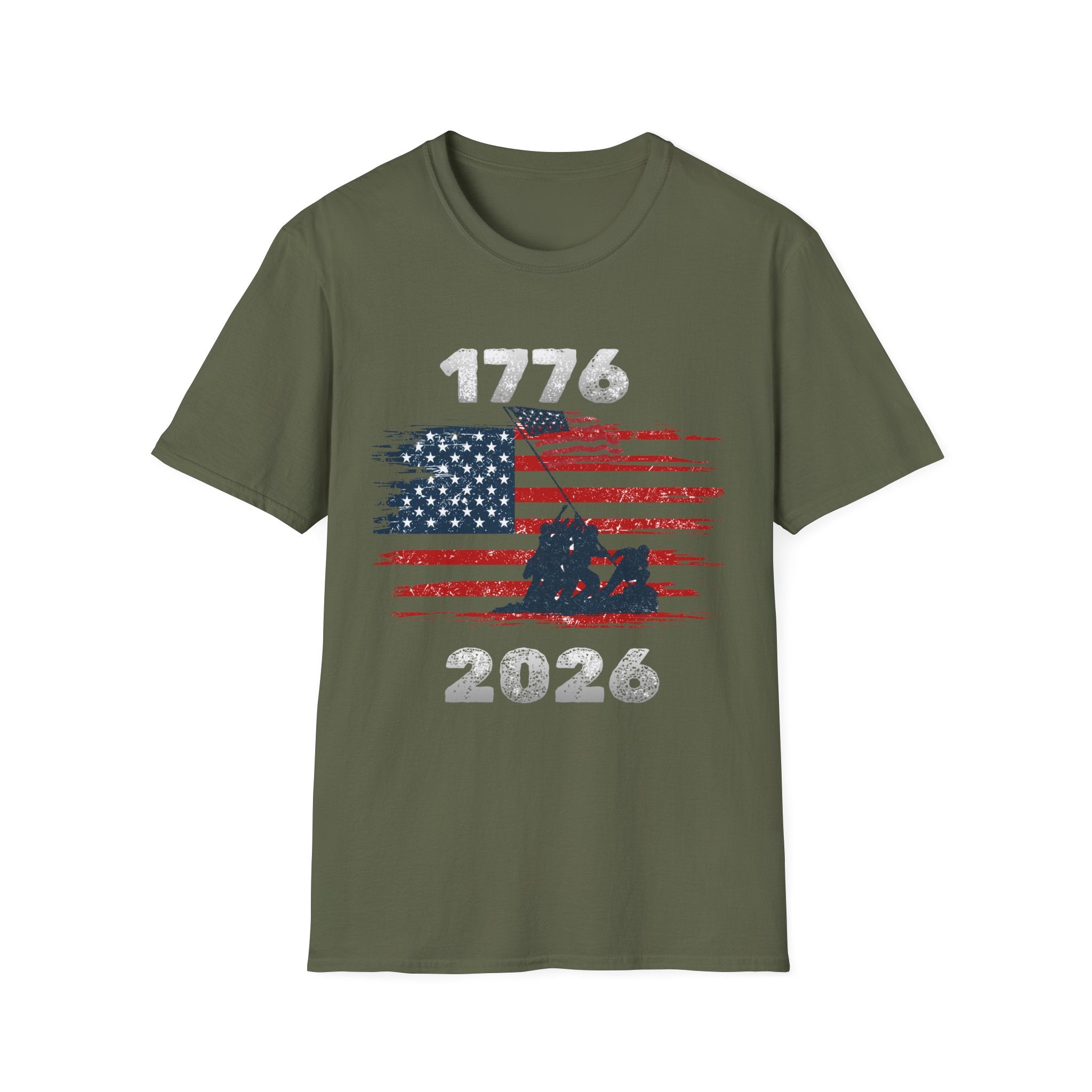 1776 American Flag T-Shirt — Vintage Patriotic July 4th Tee