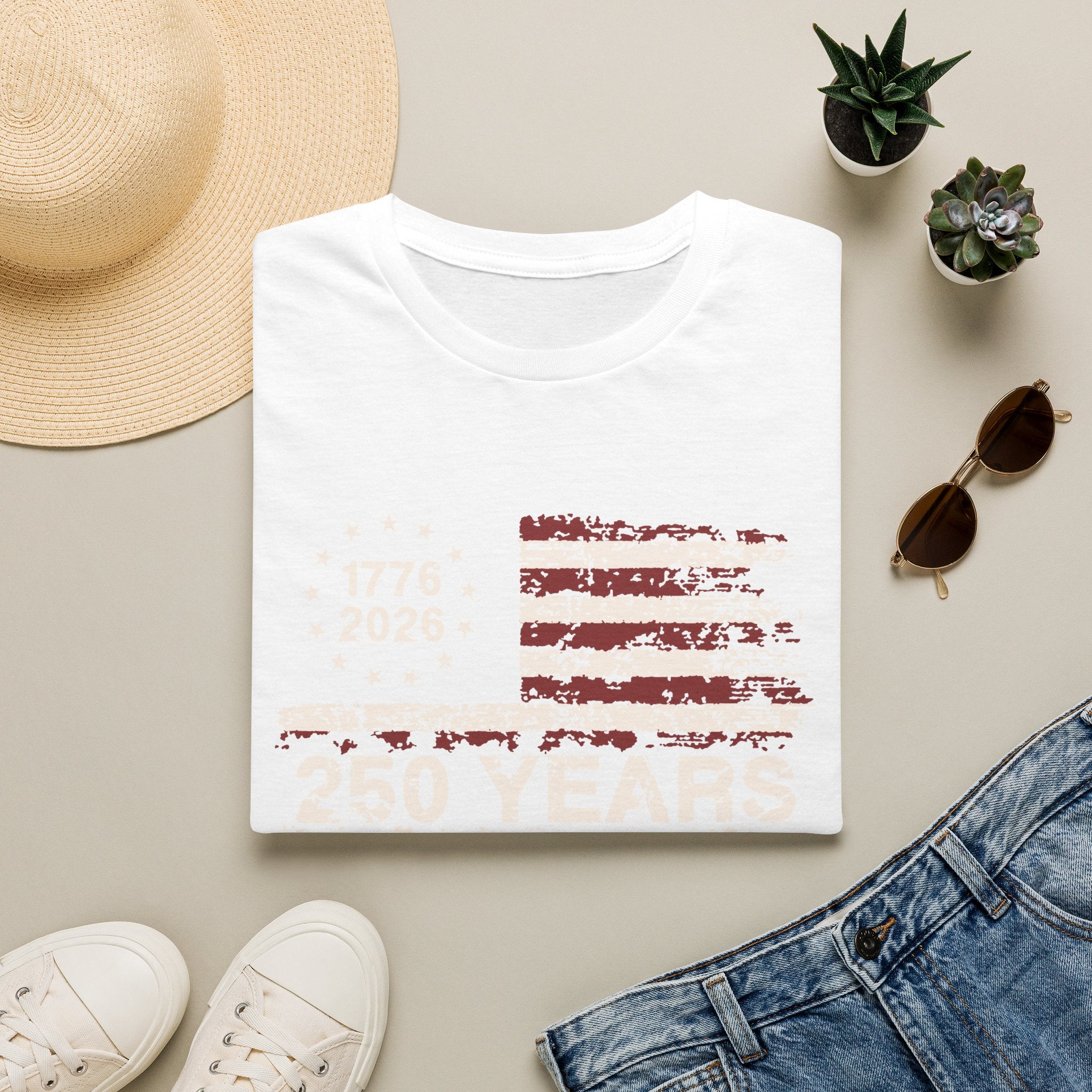 Distressed American Flag T-Shirt — Vintage USA Patriotic Tee