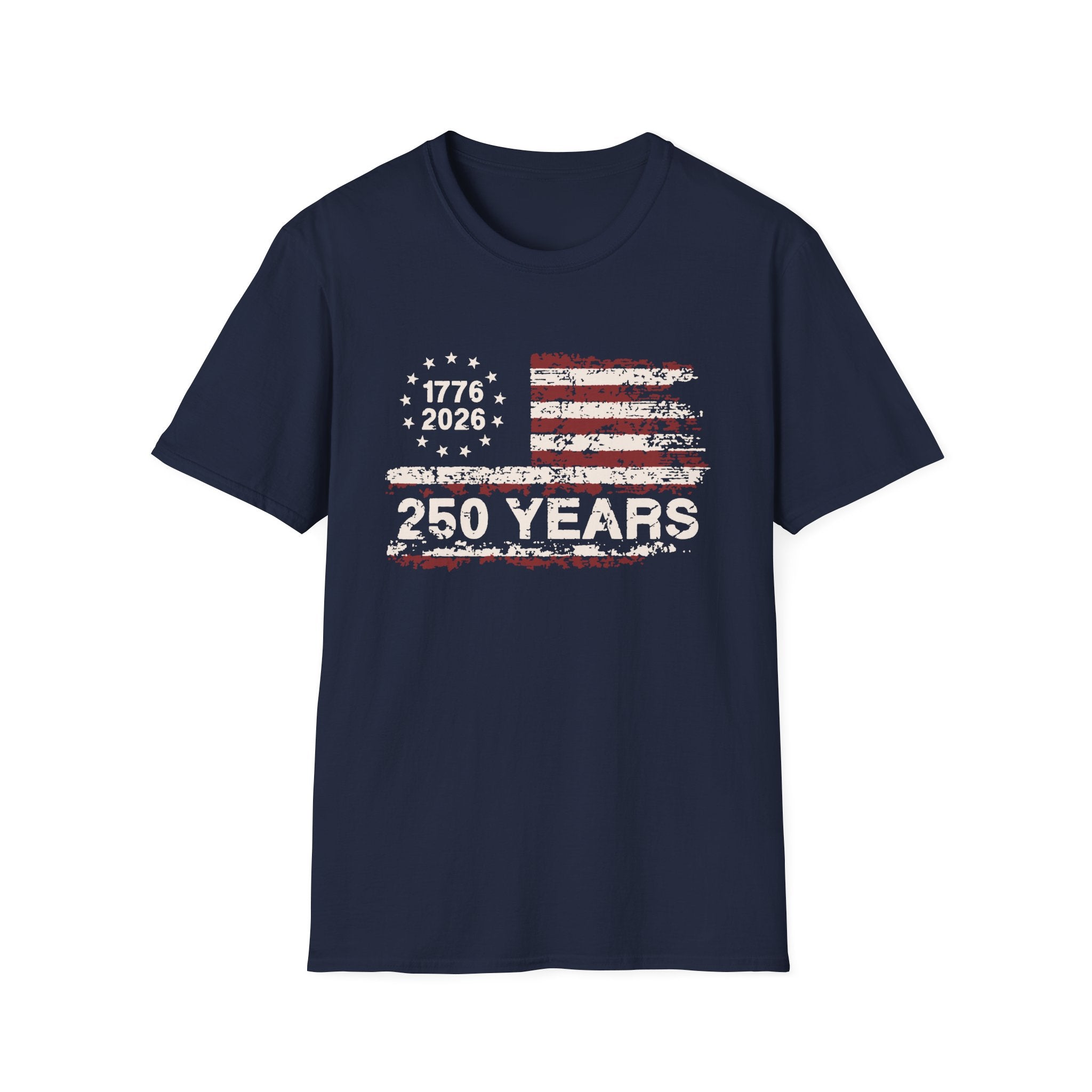 Distressed American Flag T-Shirt — Vintage USA Patriotic Tee