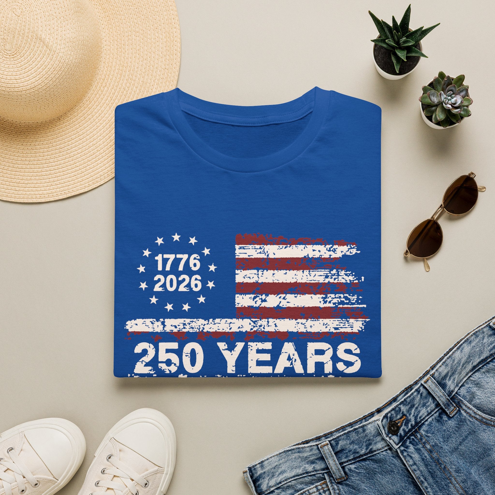 Distressed American Flag T-Shirt — Vintage USA Patriotic Tee
